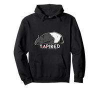 Funny Tired Tapir Pun Tapired Sleepy Animal Humor Pullover Hoodie
