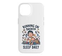 Funny Tired Toddler New Dad Running On Broken Sleep Daily Case for iPhone 14