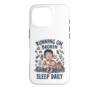 Funny Tired Toddler New Dad Running On Broken Sleep Daily Case for iPhone 16 Pro
