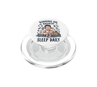 Funny Tired Toddler New Dad Running On Broken Sleep Daily PopSockets PopGrip for MagSafe