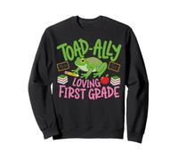Funny Toad Ally Loving First Grade Student Design Sweatshirt