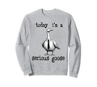 Funny Today I'm A Serious Goose Lovers Goose With Gun Retro Sweatshirt