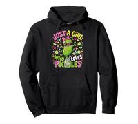 Funny Toddler Pickle Costume, Just a Girl who Loves Pickles Pullover Hoodie
