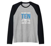 Funny Toe Amputee Toe Amputation Raglan Baseball Tee