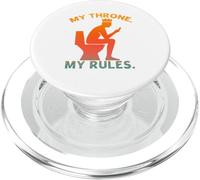 Funny Toilet King apparel - My Throne My Rules - Smartphone PopSockets PopGrip for MagSafe