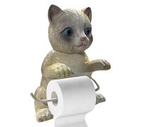 Funny Toilet Roll Holder | Bathroom Toilet Paper Holder Cat Frame | Wall Mounted Tissue Dispenser No Drilling Required Cute Decorative Bathroom Accessories and