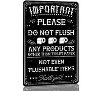 Funny Toilet Rules Metal Tin Sign Please Do Not Flush Any Products Other Than Toilet Paper Toilet Bathroom Rules Sign Vintage Home Office Restroom Bathroom Signs 8x12 Inch