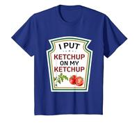 Funny Tomato DIY Halloween I Put Ketchup On My Ketchup T-Shirt, Youth, Royal Blue, Small