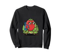 Funny Tomato Hiker Cute Cartoon Camping Mountain Trail Sweatshirt