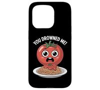 Funny Tomato Spaghetti You Drowned Me Food Humor Case for iPhone 15 Pro
