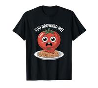 Funny Tomato Spaghetti You Drowned Me Food Humor T-Shirt