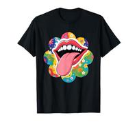 FUNNY TONGUE STICKING OUT OF MOUTH LIPS RETRO T-Shirt