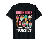 Funny Tonsil Removal Recovery Girls Women Tonsillectomy Surv Value Graphic T-Shirt, Men, Black, XL