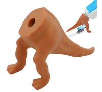 Funny Toothpaste Tube Topper - Pooping Animal Squeezer Cap, Silicone Dispenser Cover | Food Grade Self Closing Tube Adapter, Hilarious Bathroom Accessory for Kids Adults Morning Routine Fun