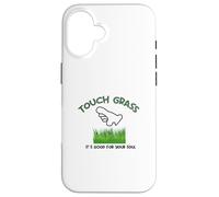 Funny Touch Some Grass Sarcastic Outdoor Nature Lover Memes Case for iPhone 16
