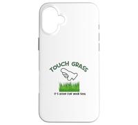 Funny Touch Some Grass Sarcastic Outdoor Nature Lover Memes Case for iPhone 16 Plus