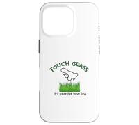 Funny Touch Some Grass Sarcastic Outdoor Nature Lover Memes Case for iPhone 16 Pro