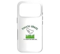 Funny Touch Some Grass Sarcastic Outdoor Nature Lover Memes Case for iPhone 17 Pro