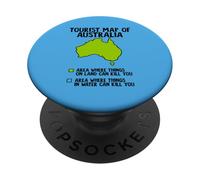 Funny Tourist Map of Australia PopSockets Adhesive PopGrip