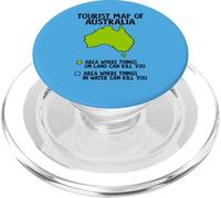 Funny Tourist Map of Australia PopSockets PopGrip for MagSafe