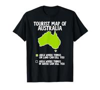 Funny Tourist Map of Australia T-Shirt