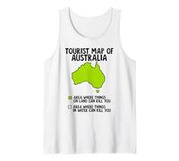 Funny Tourist Map of Australia Tank Top
