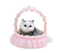 Funny Toy Cat Doll in Lace - Adorable Mini with Meowing Sounds - Cuddly Toy for Kids and Perfect for Boys and Girls (One Size)
