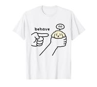 Funny Toy Poodle Dog Behave No Stubborn Meme Cartoon T-Shirt