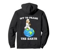 Funny Toy Poodle Off To Praise The Earth Earth Day Pullover Hoodie