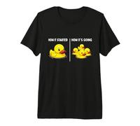 Funny Toy Rubber Duck How it Started How It's Going Kids Premium T-Shirt