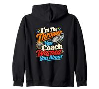 Funny Track and Field Thrower Shot Put Discus Throw Zip Hoodie