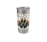 Funny Tracks in Mud was Here Before Stainless Steel Insulated Tumbler