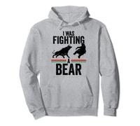 Funny Trader Bull Bullish Crypto I Was Fighting A Bear Pullover Hoodie
