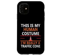 Funny traffic Cone Humor This Is My Human Costume Halloween Case for iPhone 11