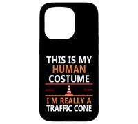 Funny traffic Cone Humor This Is My Human Costume Halloween Case for iPhone 15 Pro