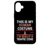 Funny traffic Cone Humor This Is My Human Costume Halloween Case for iPhone 16 Plus