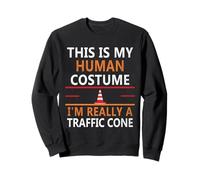 Funny traffic Cone Humor This Is My Human Costume Halloween Sweatshirt