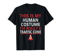 Funny Traffic Cone Humor This is My Human Costume Halloween T-Shirt