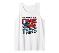 Funny Train Lover Railfan I Have A One Track Mind Monorail Tank Top