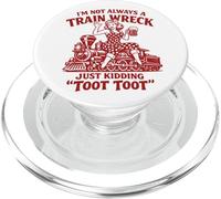 Funny Train Wreck Cheeky Beer Girl PopSockets PopGrip for MagSafe