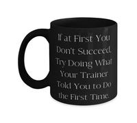 Funny Trainer Gifts, If at First You Don't Succeed, Try Doing What Your Trainer Told, Gag 11oz 15oz Mug For Friends From Friends, Personal trainer birthday gift, Trainer birthday present, Birthday