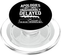 Funny Trains Heritage Railways Excuse Joke Men Women PopSockets PopGrip for MagSafe