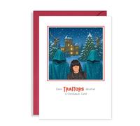 Funny Traitors Christmas Card - UK TV Show Inspired Humour - A5 Greeting Card with Red Envelope