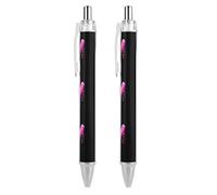 Funny Trans Baseball Bat Novelty Ballpoint Pen Printed Retractable Black Round Barrel Fine Point Pens 0.5mm 1/2/4 Pcs