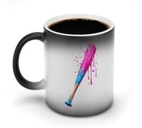 Funny Trans Baseball Bat Printed Heat Changing Mug Color Change Ceramic Coffee Cup Magic Mugs