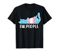 Funny Transgender Cat Saying Ew People Introvert Pride T-Shirt