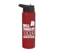 Funny Translator Linguist Decoder Cryptologist Shirt Stainless Steel Insulated Water Bottle