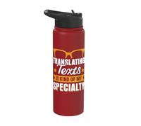 Funny Translator Linguist Decoder Cryptologist Shirt Stainless Steel Insulated Water Bottle