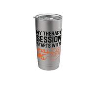 Funny Trap Shooting My Therapy Session Starts with Pull Stainless Steel Insulated Tumbler