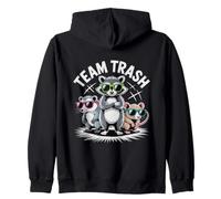 Funny Trash Gang Raccoon Rat Opossum Animal Meme Art Zip Hoodie